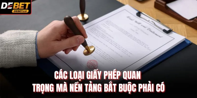 Debet 4 Các loại giấy phép quan trọng mà nền tảng bắt buộc phải có